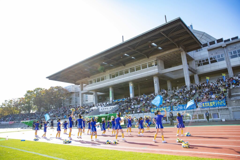 画像:試合前の余興