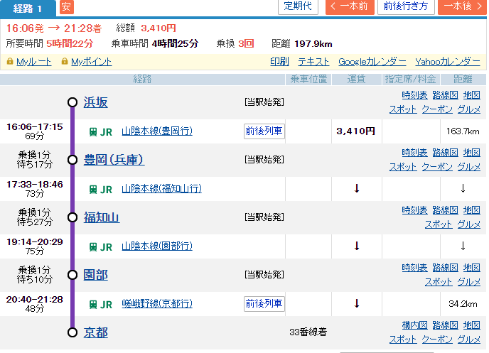 従来走っていた東行きの特急列車が存在しなくなった